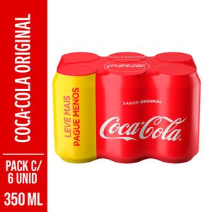 Refrigerante Coca Cola Sixp Lata 350ml c/ 6 Unid