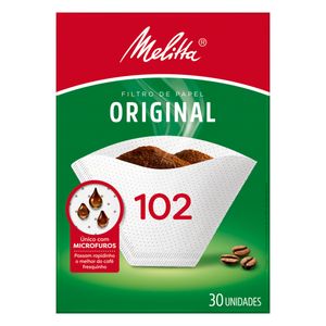 Filtro de Papel Melitta Médio N.102 com 30 Unidades