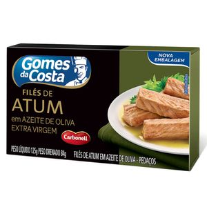 Filé de Atum em Pedaços Gomes da Costa Azeite de Oliva Extra Virgem 125g