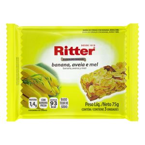 Barra de Cereal Ritter Banana, Avelã e Mel 75g