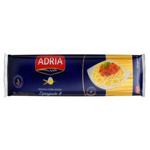 Macarrão de Sêmola c/ Ovos Adria Espaguete N. 8 Pacote 500g