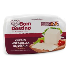 Queijo Muçarela de Búfala Bom Destino Lanche Inteiro