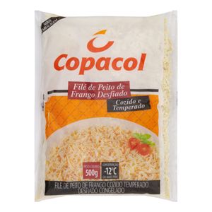 Peito de Frango Copacol Temperado Cozido Desfiado Congelado 400g