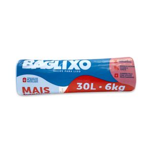 Saco para Lixo Baglixo Rolo 30l com 50 Unidades