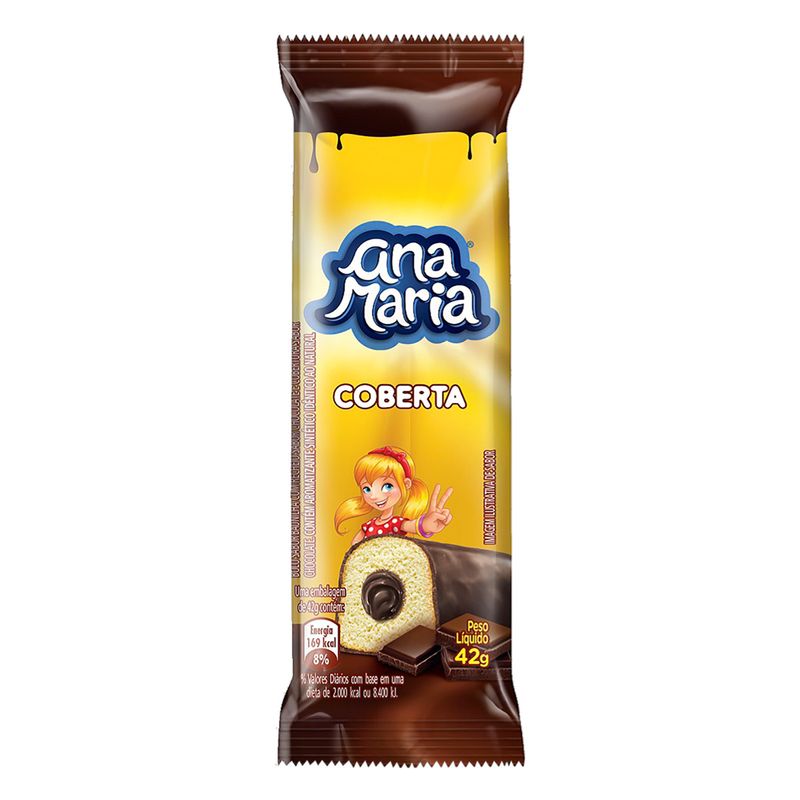 BOLO ANA MARIA COBERTURA CHOCOLATE 42G - Porto Seguro