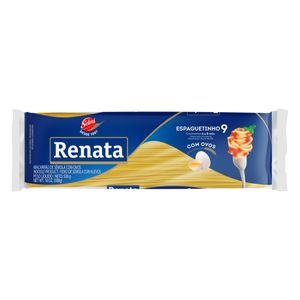 Macarrão de Sêmola Renata Espaguetinho 9 c/ Ovos Pacote 500g