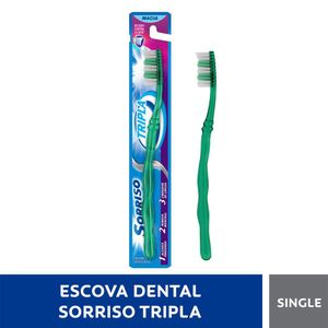 Escova Dental Sorriso Tripla 1-2-3 Macia