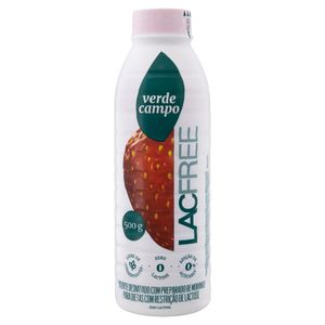 Iogurte Desnatado Verde Campo Zero Lactose s/ Açúcar Lacfree de Morango 500g