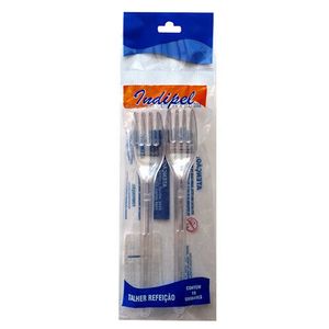 Garfo Indipel p/ Refeição Cristal com 10 Unidades