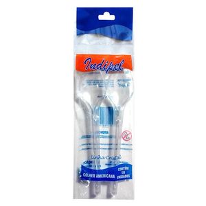 Colher Descartável Americana Indipel Cristal com 10 Unidades