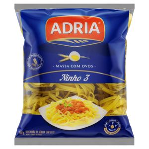 Macarrão de Sêmola c/ Ovos Adria Ninho N. 3 Pacote 500g