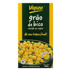 Grão-de-Bico Vapza Cozido no Vapor Caixa 500g c/ 2 Unid