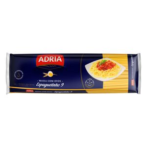 Macarrão de Semôla c/ Ovos Adria Espaguetinho N. 9 Pacote 500g