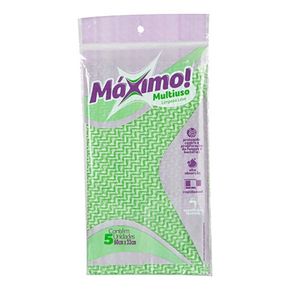 Pano Limpeza Leve Maximo Verde c/ 5 Unid