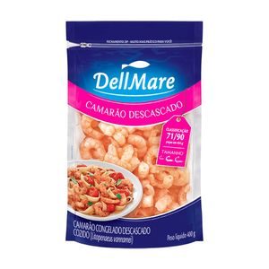 Camarão DellMare Descascado Pré-Cozido 85/100 Congelado 400g