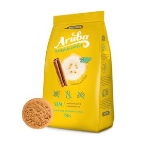 Biscoito Aruba s/ Glútem Light Banana e Canela 100g