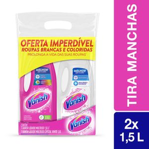 Kit 2 Tira Mancha Vanish 1.5l Grátis 50% de Desconto Crystal White