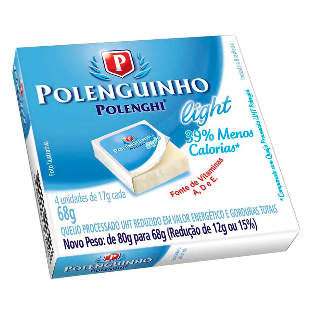 Queijo Processasdo Polenguinho Light 68g com 4 Unidades | Prezunic