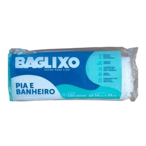 Saco p/ Lixo Baglixo Pia e Banheiro c/ 100 Unid