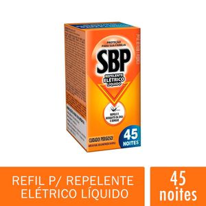 Repelente Elétrico Líquido SBP 45 noites Refil 1 unidade 35ml