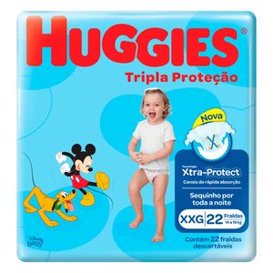 Fralda Descartável Huggies Tripla Pro Jumbo XXG c/ 22 Unid