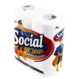 Papel Toalha Clean Branco c/ 2 Unid