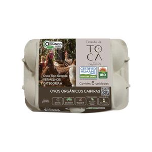 Ovos Caipira Fazenda da Toca Orgânico c/ 6 Unid