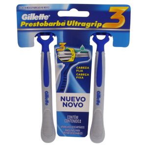 Aparelho p/ Barbear Gillette Prestobarba3 Ultragrip c/ 2 Unid