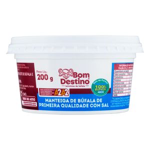 Manteiga Bom Destino de Bufala Primeira Qualidade com Sal 200g