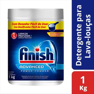 Detergente em Pó Finish p/ Máquina de Lavar Louças Black Star 1Kg