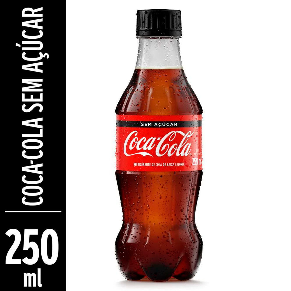 Refrigerante Coca-Cola s/ Açúçar Pet 250ml - Prezunic