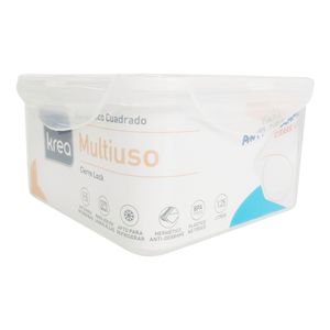 Pote Krea Hermético Plástico Quadrado 1.2l