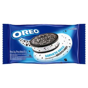 Sorvete Oreo Baunilha com Biscoito de Chocolate Pacote 81g