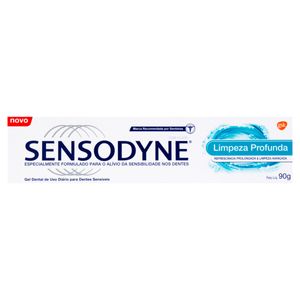Gel Dental Sensodyne Limpeza Profunda 90g + Creme Dental BranqueadorExtra Fresh 90g