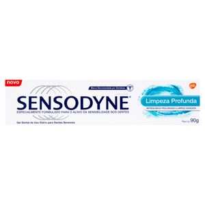 Creme Dental Sensodyne Limpeza Profunda 90g p/ Dentes Sensíveis Caixa90g