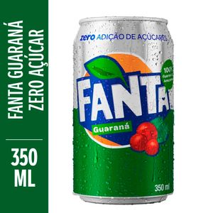 Refrigerante Fanta Guaraná Zero Lata 350ml