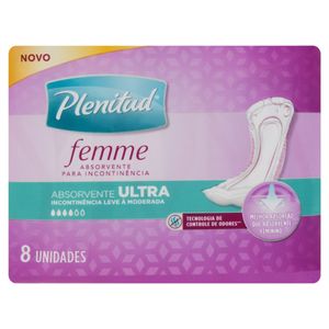 Absorvente Plenitud Femme Ultra Incontinência Moderada à Intensa c/ 8 Unid