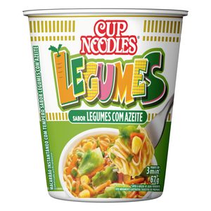 Macarrão Instantâneo Cup Noodles Nissin Legumes c/ Azeite Copo 67g