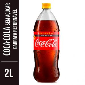 Refrigerante Coca Cola s/ Açúcar Líquido Retornável Pet 2 Litros