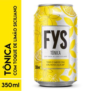 Água Tônica c/ Toque de Limão Siciliano FYs Lata 350ml