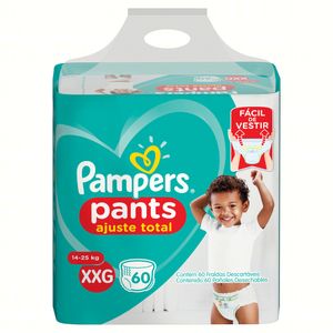 Fralda Descartável Pampers Pants XXG Ajuste Total 14 a 25kg c/ 60 Unid