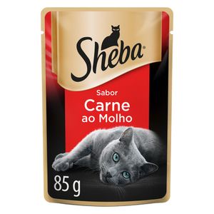 Alimento p/ Gatos Sheba Adultos Carne ao Molho Sachê 85g