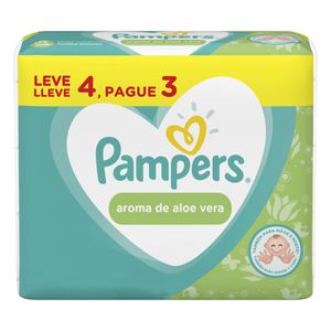 Lenço Umedecido Pampers Aloe Vera Leve 4 Pague 3 com 48 Unid