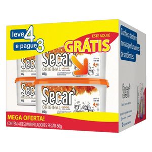 Desumidificador Secar Original 80g Leve 4 Pague 3