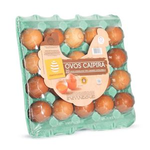 Ovos Caipira Mantiqueira Vermelho Grande c/ 20 Unidades