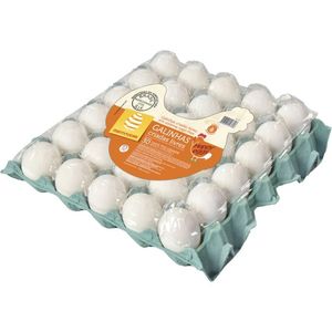 Ovos Brancos Grandes Mantiqueira Happy Eggs com 30 Unidades