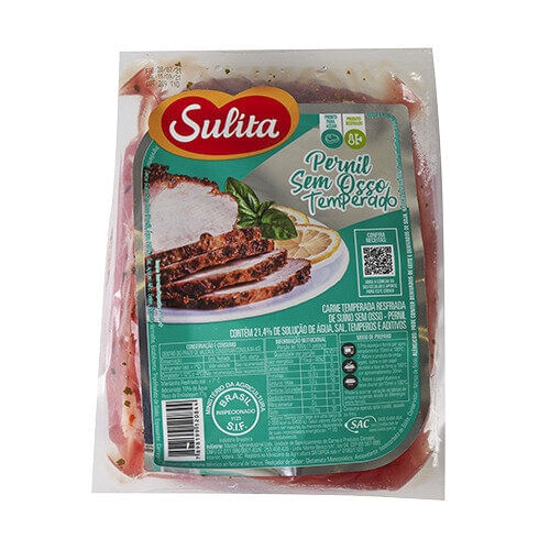 Pernil Suíno Sulita sem Osso Temperado Resfriado Pedaço