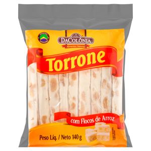 Torrone de Amendoim Dacolonia c/ Flocos de Arroz 140g