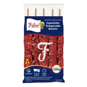 Espetinho Bovino Friboi Vacuo Temperado Congelado 500g