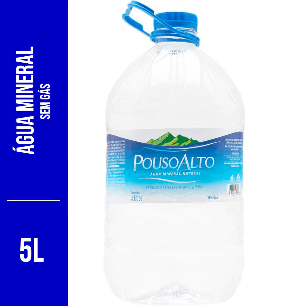 Água Mineral Pouso Alto s/ Gás Garrafão 5l - Prezunic